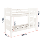 Beliche Reforçada Perola 100% Mdf Vira Duas Camas - Branco