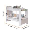 Beliche Solteiro 100% Mdf Com Escrivaninha Nicho E Proteção L