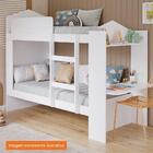 Beliche Solteiro 100% Mdf Com Escrivaninha Nicho E Proteção L