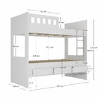 Beliche Solteiro 3 Gavetas  Branco