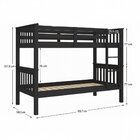 Beliche Solteiro  100% Madeira Maciça Preto