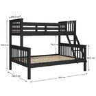 Beliche Solteiro / Casal  Moderno 100% Madeira Maçiça  Preto
