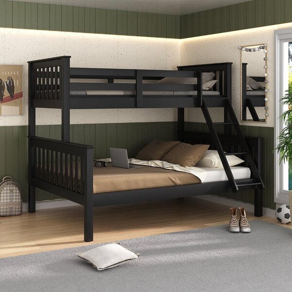 Beliche Solteiro / Casal  Moderno 100% Madeira Maçiça  Preto