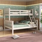 Beliche Solteiro / Casal Moderno  100%  Madeira Maciça Off Wh