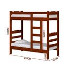 Beliche Solteiro Alta Espaçosa Madeira Maciça Castanho Nemarg