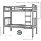 Beliche Solteiro Branco Lavado 100% Madeira Pinus C/ Escada L