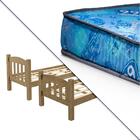 Beliche Solteiro Castanho Rubi Fenix Com Colchão Gazin