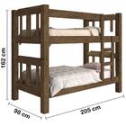 Beliche Solteiro Com 2 Colchões Castanho Vera Basoto