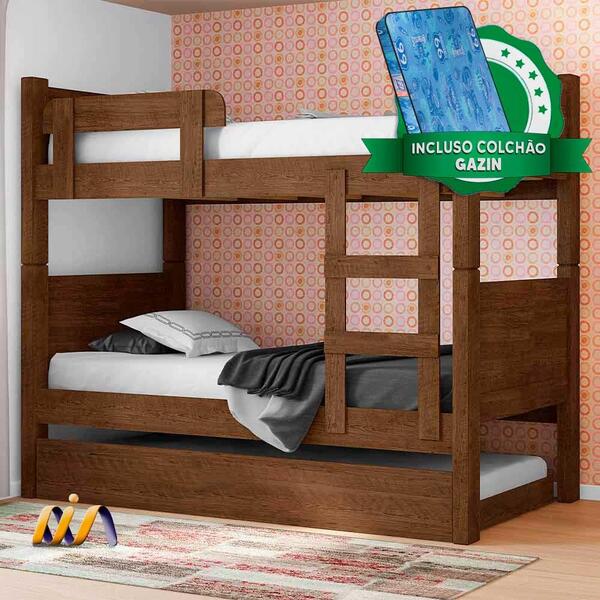 Beliche Solteiro Com Cama Auxiliar Malbec Maria Clara Framar