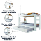 Beliche Solteiro Com Cama Auxiliar Malta Para Colchão Até 0,8