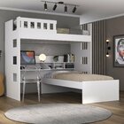 Beliche Solteiro Com Escrivaninha  Branco