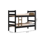 Beliche Solteiro Em Mdf 198cm X 92,5cm Prisma Preto/jequitiba