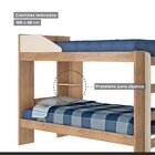 Beliche Solteiro Indy Espresso Móveis Amêndoa/off White