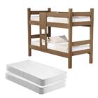 Beliche Solteiro Madri Castanho Com Colchões