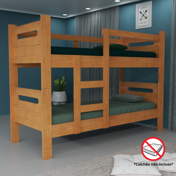 Beliche Solteiro Mdf Compacto P/ Chácara Pousada Cerejeira