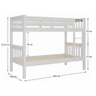 Beliche Solteiro Moderno 100% Madeira Maçiça  Branco