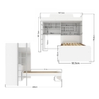 Beliche Solteiro Multifuncional Branco