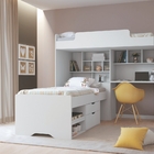 Beliche Solteiro Multifuncional Branco Com Gavetas