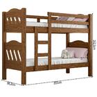 Beliche Solteiro Que Vira Duas Camas Com 2 Colchões Castanho