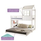 Beliche Solteiro Queen Montessoriano Cabana Com Escorregador