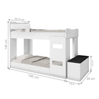 Beliche Solteiro Riori Branco Com Baú