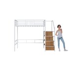 Beliche Suspenso Com Escada Morgan Solteiro Branco