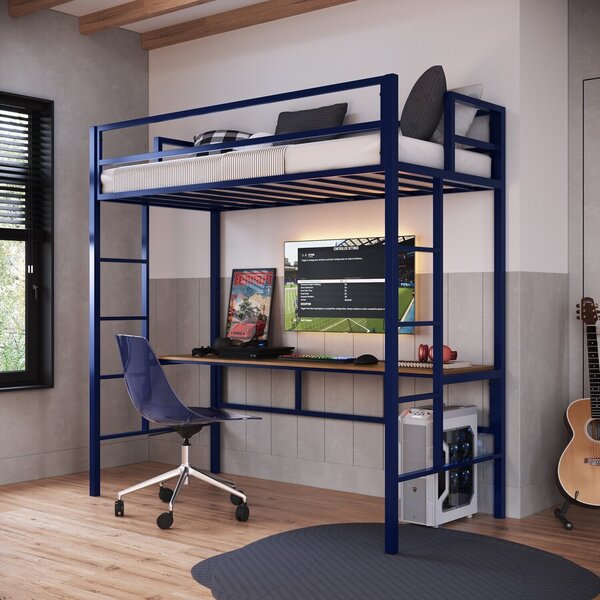 Beliche Suspenso De Solteiro Em Ferro Jolie Azul