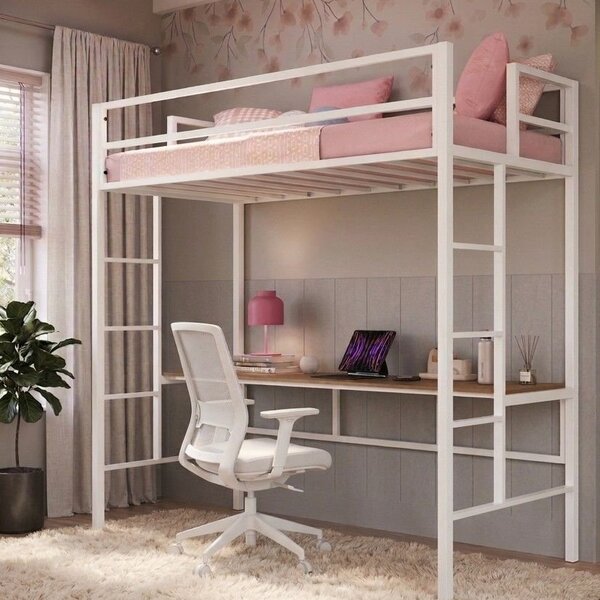 Beliche Suspenso De Solteiro Em Ferro Jolie Branco