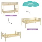 Beliche Teen Play Com Grade De Proteção Em Madeira Maciça Cas