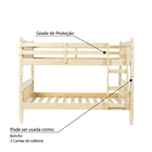 Beliche Torneada Kingston Grade Proteção Em Madeira Natural
