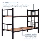 Beliche Tubular Solteiro Para Colchão 188x78cm Preto