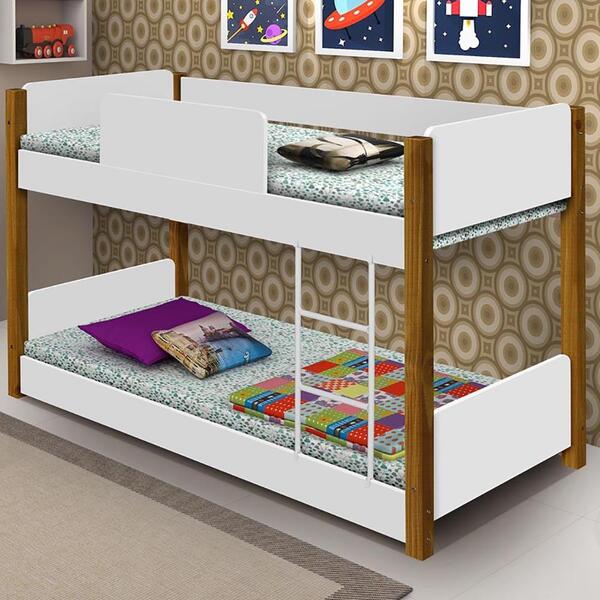 Beliche Valentina Infantil Grade Proteção Escada Pés Madeira