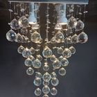 Belíssimo Lustre Cristal De Alto Brilho,com Altura De 50cm Pa