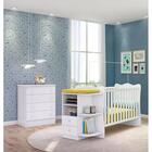 Berço 02 Gavetas 758 E Comoda 777 Doce Sonho Com Colchao Qmovi