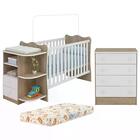 Berço 02 Gavetas 758 E Comoda 777 Doce Sonho Com Colchao Qmovi