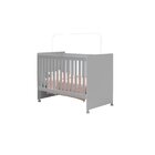 Berço 100% Mdf Com Rodízios Catatau Cinza