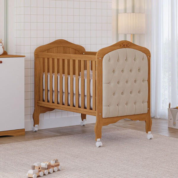 Berço 2 Em 1 Capitonê 100mdf Harmonia Permobili