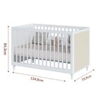 Berço 2 Em 1 Com Rattan Coleção Fofura Branco Acetinado Com R