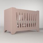 Berço 2 Em 1 Mini Cama Em Mdf Nest Espresso Móveis Rosa