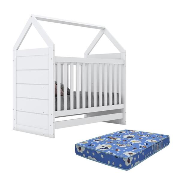 Berço 2 Em 1 Montessoriano Cabana Com Colchão - Móveis Henn