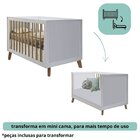 Berço 2 Em 1 Padrão Americano Tubbi Branco/mel