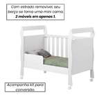 Berço 2 Em 1 Vira Mini Cama 100% Mdf Moderno Estiloso Bebê