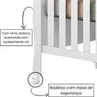 Berço 2 Em 1 Vira Mini Cama 100% Mdf Moderno Estiloso Bebê