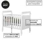 Berço 2 Em 1 Vira Mini Cama 100% Mdf Moderno Estiloso Bebê