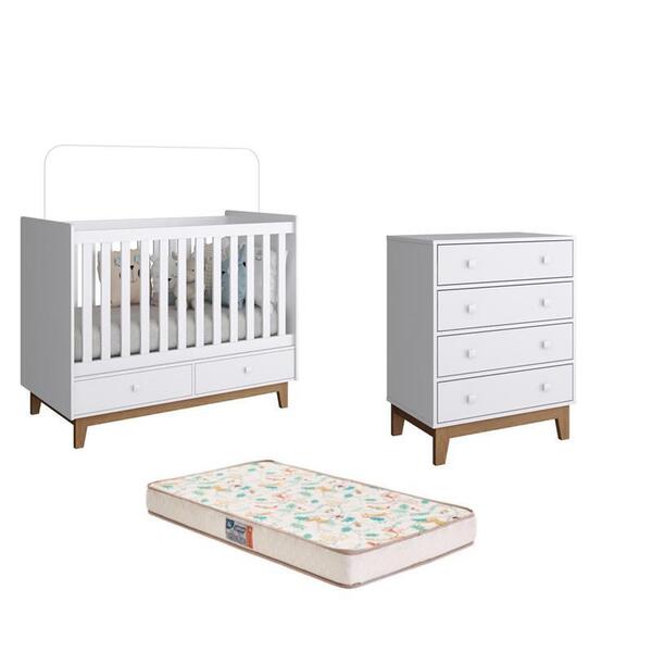 Berço 2 Gavetas Retrô E Comoda 04 Gavetas Com Pes Retro E Col