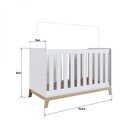 Berço 3 Em 1 Americano Colchão Linha Favo De Mel  Branco