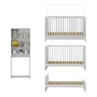 Berço 3 Em 1 Com Armário 2 Portas Multimóveis Mp4143