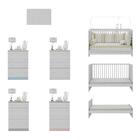 Berço 3 Em 1 Com Armário Aéreo E Cômoda Multimóveis Mp4146