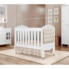 Berço 3 Em 1 Com Capitonê Encanto   Branco