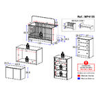 Berço 3 Em 1 Com Colchão Armário Aéreo E Cômoda Multimóveis M
